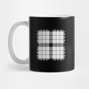 Clan MacFarlane Black and White Tartan Mug